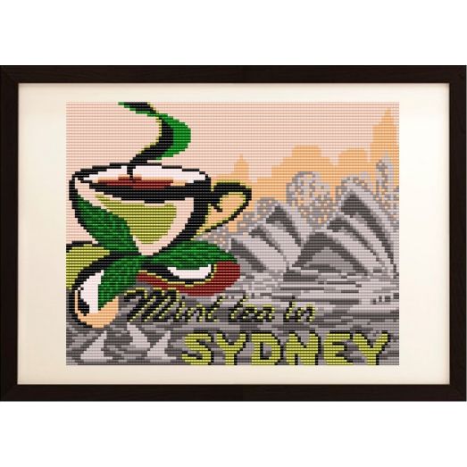 VКA-4408... на мятный чай в Сиднее. Схема для вышивки бисером. АртСоло