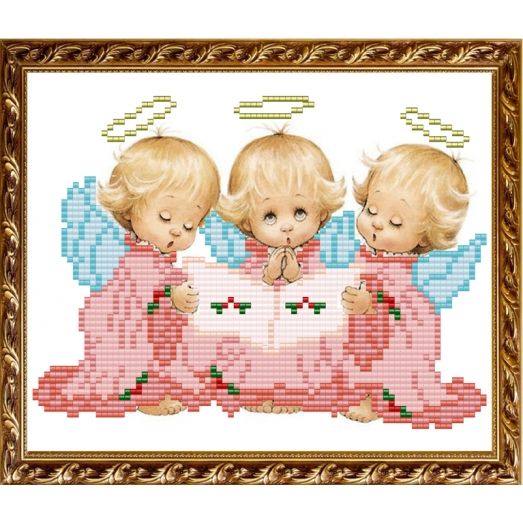 VКA-5014 Три Ангелочка!. Схема для вышивки бисером. АртСоло