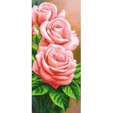 А-052 (24*55) Кремовые розы. Схема для вышивки бисером СвитАрт 
