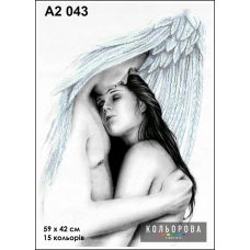 КЛВ-043 (А2) Под крылом ангела. Схема для вышивки бисером Кольорова