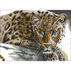 ФЧК-2055 Голубоглазый леопард. Схема для вышивки бисером Феникс