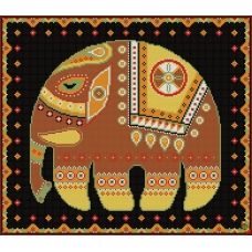 ФПК-2134 Индийские слоны Папа слон. Схема для вышивки бисером Феникс
