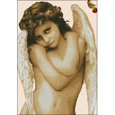 ФЧК-2049 Кудрявый ангел (сепия). Схема для вышивки бисером Феникс