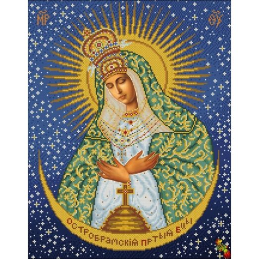 Купить А3-И - Схема для вышивки бисером Икона Остробрамская Богородица | Мамино лукошко