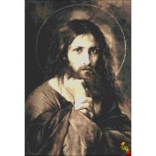ИК2-0297 Портрет Иисуса (сепия). Схема для вышивки бисером Феникс