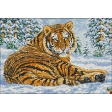 ФПК-2126 Тигр на снегу. Схема для вышивки бисером Феникс
