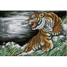 ФПК-2188 Тигр при серебристой луне. Схема для вышивки бисером Феникс