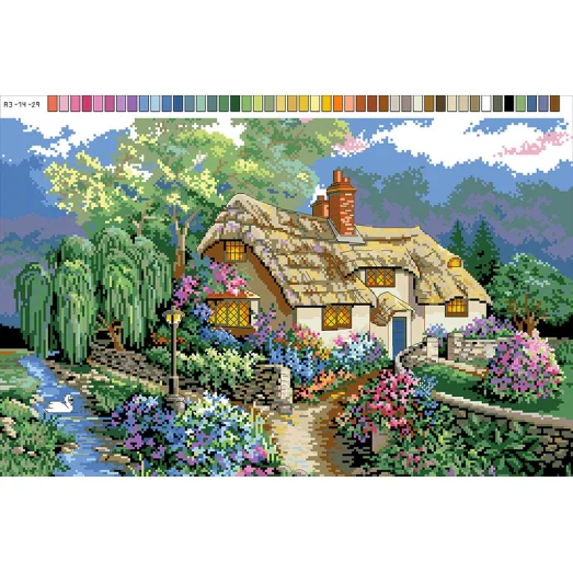 А3-14-029 Летний вечер. Канва для вышивки нитками Вышиванка