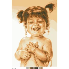 А3-16-066 Нарядилась. Канва для вышивки нитками Вышиванка