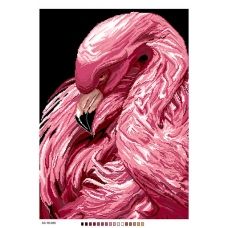 А3-18-085 Розовый фламинго. Канва для вышивки нитками Вышиванка