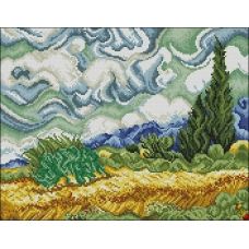 ФПК-3211 Винсент Ван Гог Пшеничное поле с кипарисами. Схема для вышивки бисером Феникс