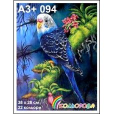 КЛВ-094 (А3+) Попугай. Схема для вышивки бисером Кольорова