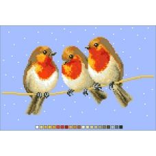 А4-14-014 Три птички. Канва для вышивки бисером Вышиванка