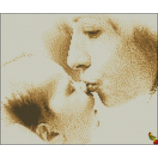 ФПК-4095 Поцелуй в носик. Схема для вышивки бисером Феникс 