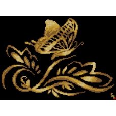ФЧК-4195 Золотая бабочка. Схема для вышивки бисером Феникс