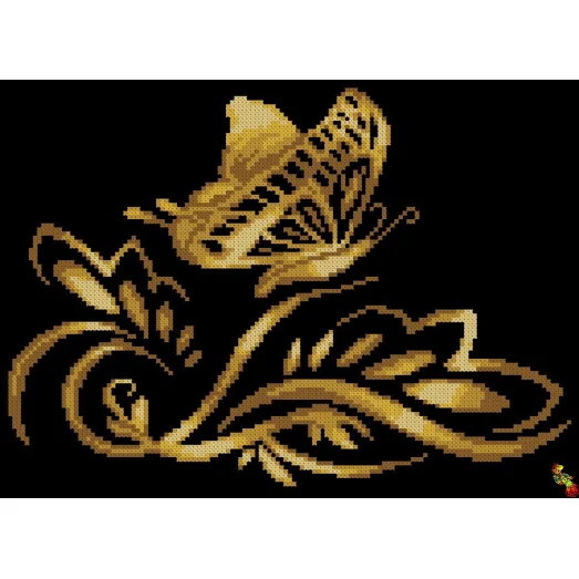 ФЧК-4195 Золотая бабочка. Схема для вышивки бисером Феникс