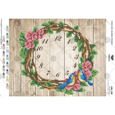 А4Н_452 Часы. Схема для вышивки бисером TM Virena