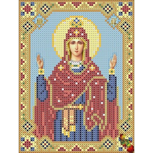 ИК5-0208 Богородица Нерушимая стена. Схема для вышивки бисером Феникс