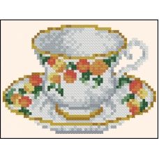 ФЧК-6111 Чайная чашка персик. Схема для вышивки бисером Феникс
