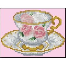 ФЧК-6109 Чайная чашка роза. Схема для вышивки бисером Феникс