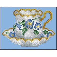 ФЧК-6108 Чайная чашка вьюнок. Схема для вышивки бисером Феникс