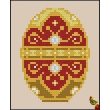 ФЧК-6113 Драгоценное яйцо рубин. Схема для вышивки бисером Феникс