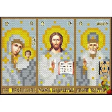 ИК6-0047(2) Иконостас домашний (серебро). Схема для вышивки бисером Феникс