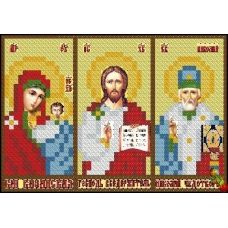 ИК6-0047(4) Иконостас Домашний (в красном). Схема для вышивки бисером Феникс