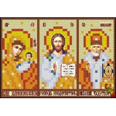 ИК6-0047(3) Иконостас Домашний (золото). Схема для вышивки бисером Феникс