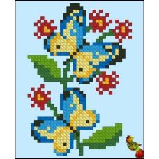 ФЧК-6117 Пара голубых бабочек. Схема для вышивки бисером Феникс