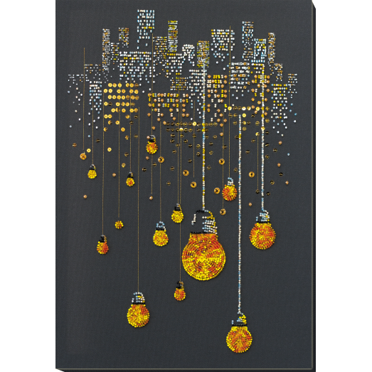 АВ-811 Ламповый вечер Набор для вышивки бисером на художественном холсте. Абрис Арт