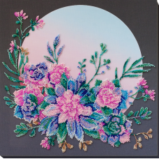 АВ-824 Лунные цветы. Набор для вышивки бисером на художественном холсте. Абрис Арт