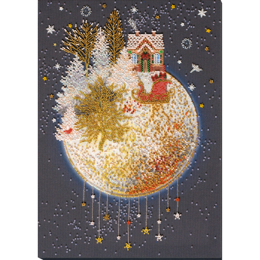 АВ-829 Рождественская сказка.  Набор для вышивки бисером на художественном холсте. Абрис Арт