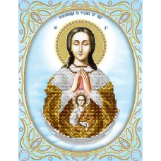 АС4-082 Икона Божей Матери Помощница в родах . Схема для вышивки бисером А-Строчка