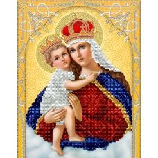 АС4-093 Богородица с младенцем. Схема для вышивки бисером А-Строчка
