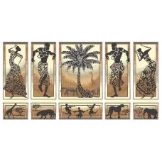 ЧКТ-4048 Полиптих. Африканские танцы. Схема для вышивки бисером Феникс