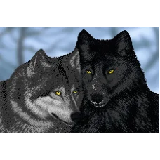 АХ2-016 Волки . Схема для вышивки бисером. А-Строчка