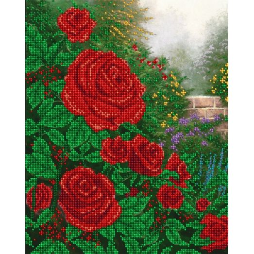 АК3-076 Красные розы. Схема для вышивки бисером А-Строчка