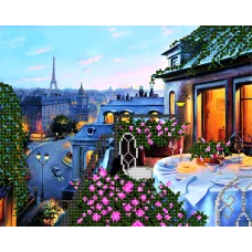 АК3-134 Парижский балкон. Схема для вышивки бисером А-Строчка