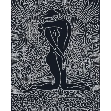 АК3-169 Влюбленные (белые) фон черный . Схема для вышивки бисером А-Строчка