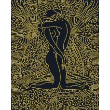 АК3-169 Влюбленные (золото) фон черный . Схема для вышивки бисером А-Строчка