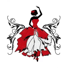 АК3-201 Фламенко. Схема для вышивки бисером А-Строчка