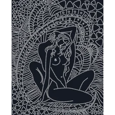 АК3-210 (черный) Нежность. Схема для вышивки бисером А-Строчка