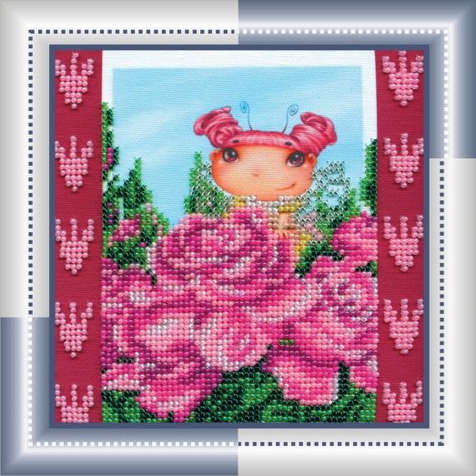 АМ-018 Розовая фея. Набор для вышивки бисером Абрис Арт