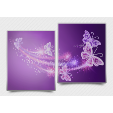АР3-010  Ажурные бабочки (фиолетовый). Схема для вышивки бисером Астрочка