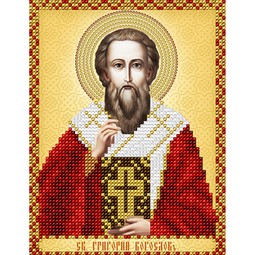 АС5-150 Св. Григорий Богослов. Схема для вышивки бисером А-Строчка