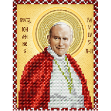 АС5-153 Святой Иоанн Павел ll . Папа Римский. Схема для вышивки бисером А-Строчка