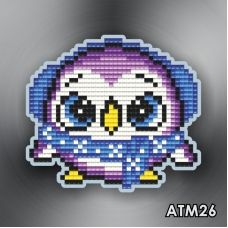 АТМ-026 Пингвинёнок фиолетовый Магнит детский ТМ Артсоло