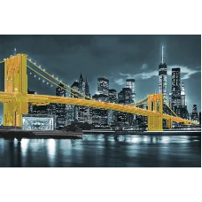 АХ2-036 Бруклинский мост (жёлтый). Схема для вышивки бисером. А-Строчка