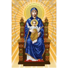 АХ2-039 Богородица на престоле. Схема для вышивки бисером. А-Строчка